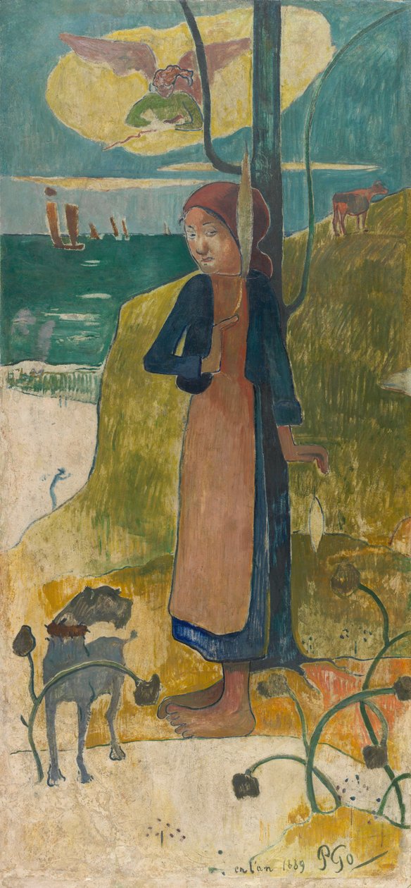 Çıkrıktaki Genç Breton veya Joan of Arc by Paul Gauguin