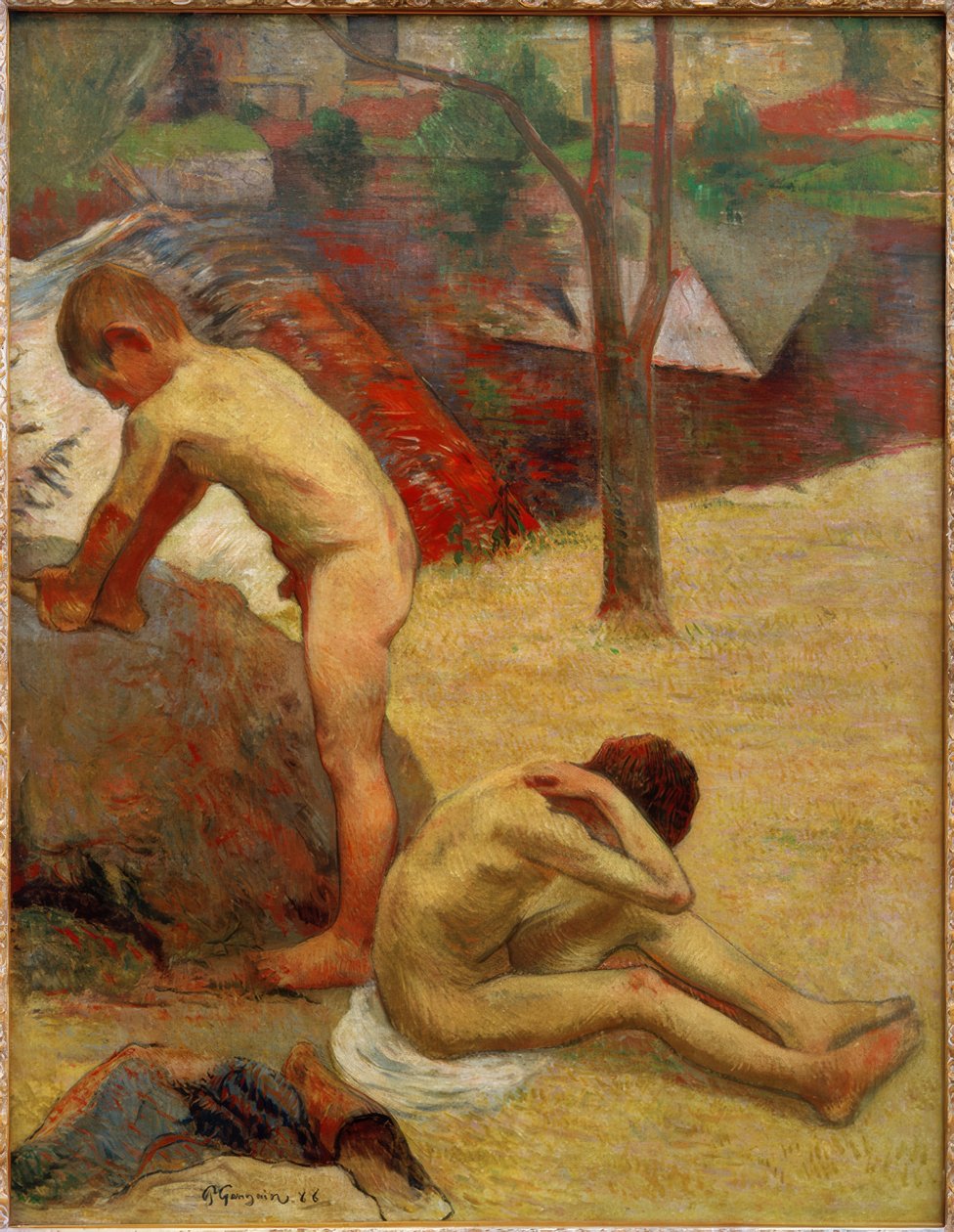 Genç Breton banyocular by Paul Gauguin