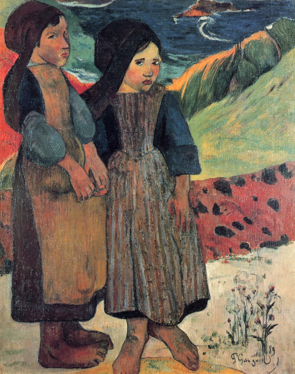 Göldeki Küçük Bretonlar by Paul Gauguin