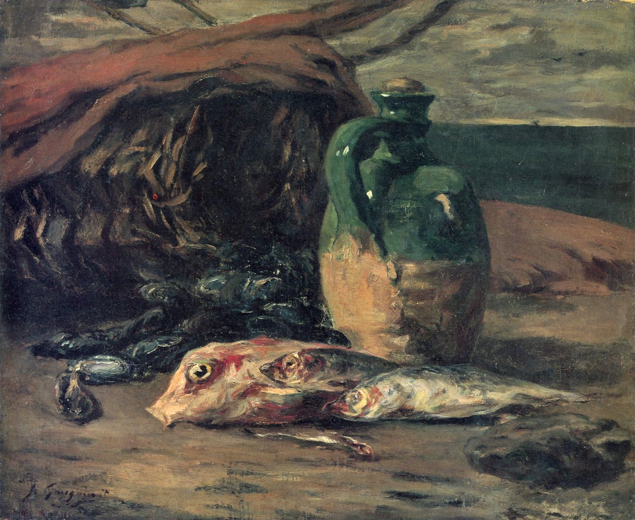 Balık ile natürmort by Paul Gauguin