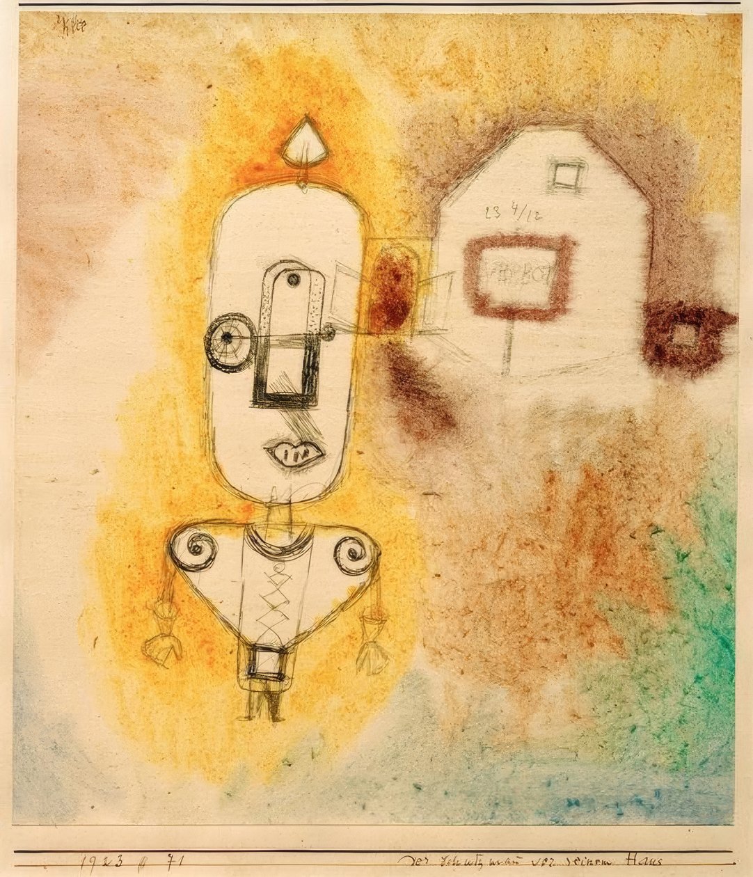 Polis evinin önünde by Paul Klee