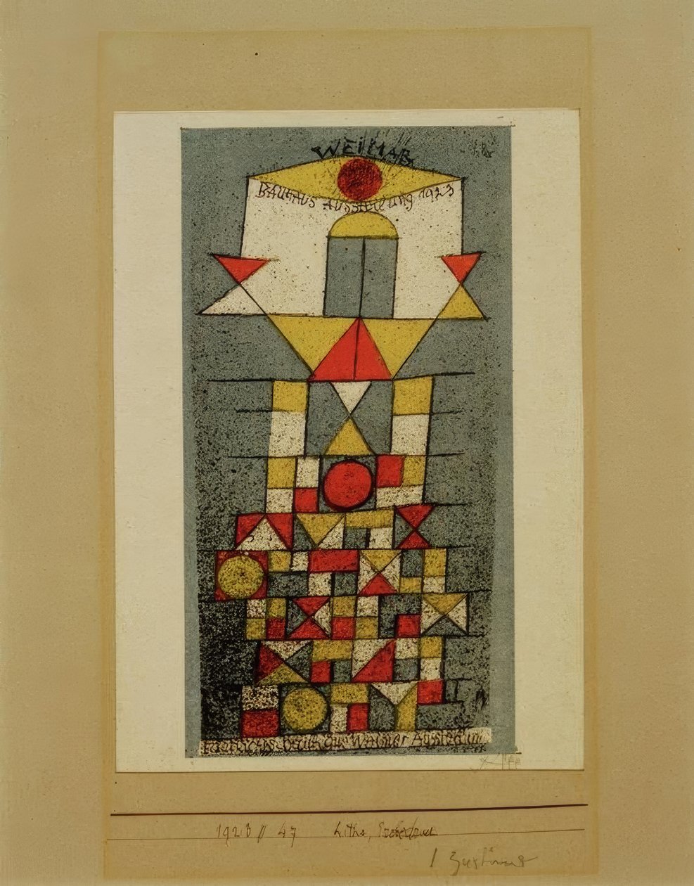 Yükseltilmiş taraf, Weimar Bauhaus sergisi 1923, Bauhau by Paul Klee