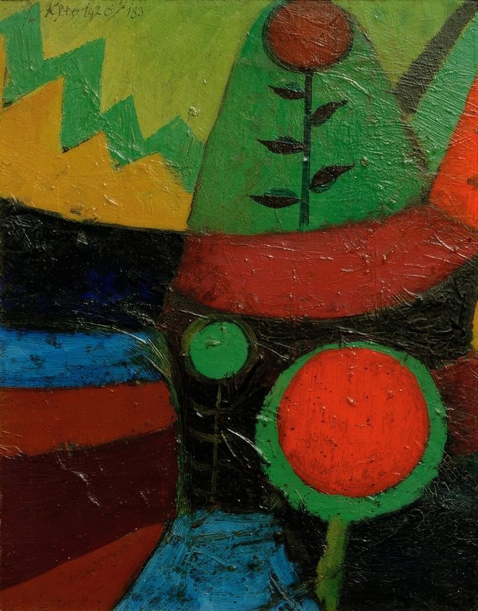 üç çiçek by Paul Klee