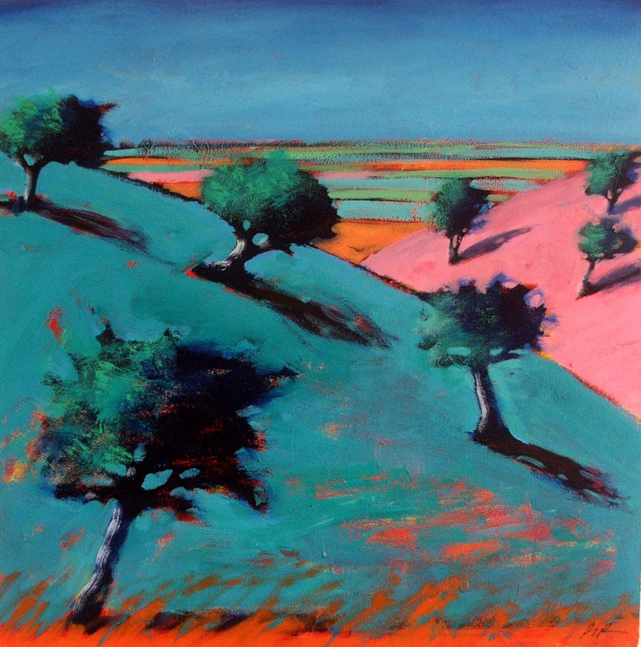 Valley (gemide akrilik) by Paul Powis