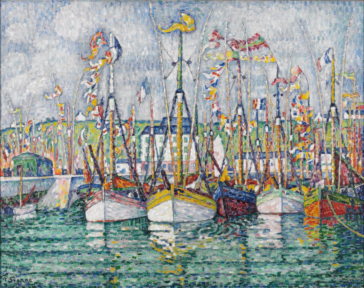 Blessing of the Tuna Fleet at Groix, 1923  by Paul Signac