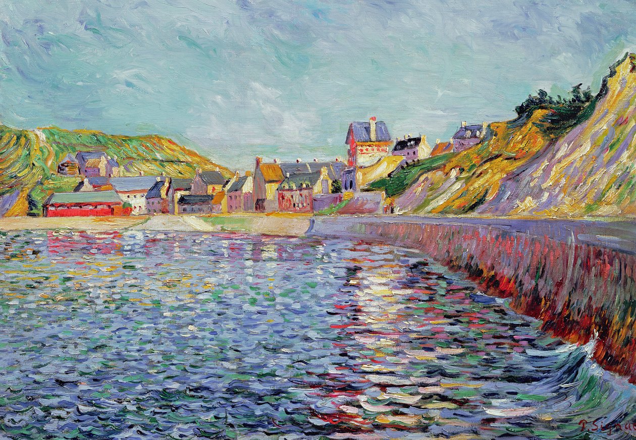 Port-en-Bessin, Calvados, 1884 dolayları by Paul Signac