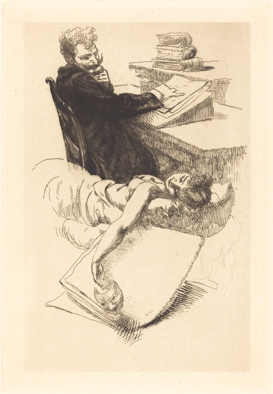 The Clemenceau Affair için ön yazı, 1905. by Paul Albert Besnard