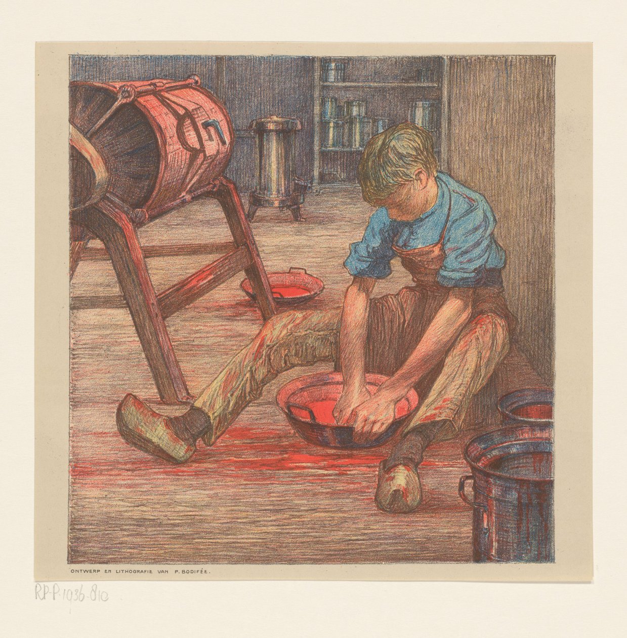 atölyede işçi by Paul Bodifée