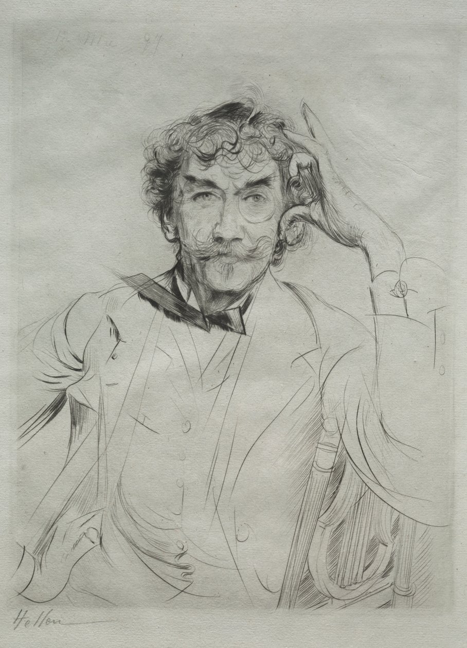 James MacNeill Whistler by Paul Cesar Helleu