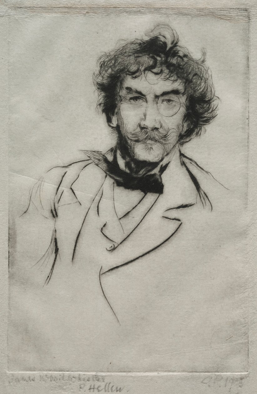 James MacNeill Whistler, 1903. by Paul Cesar Helleu