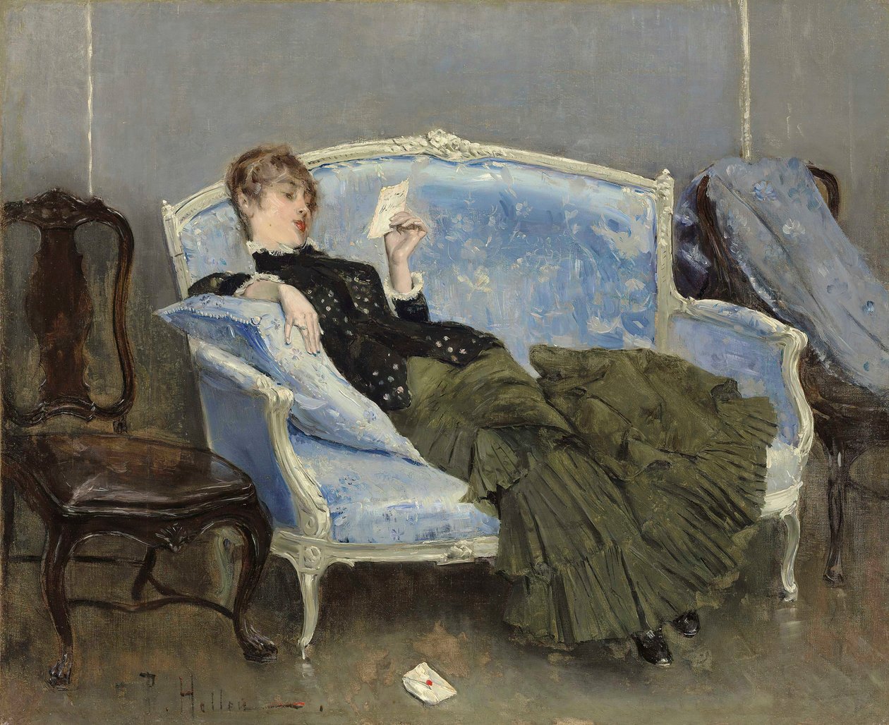 Mektup, 1880. by Paul Cesar Helleu