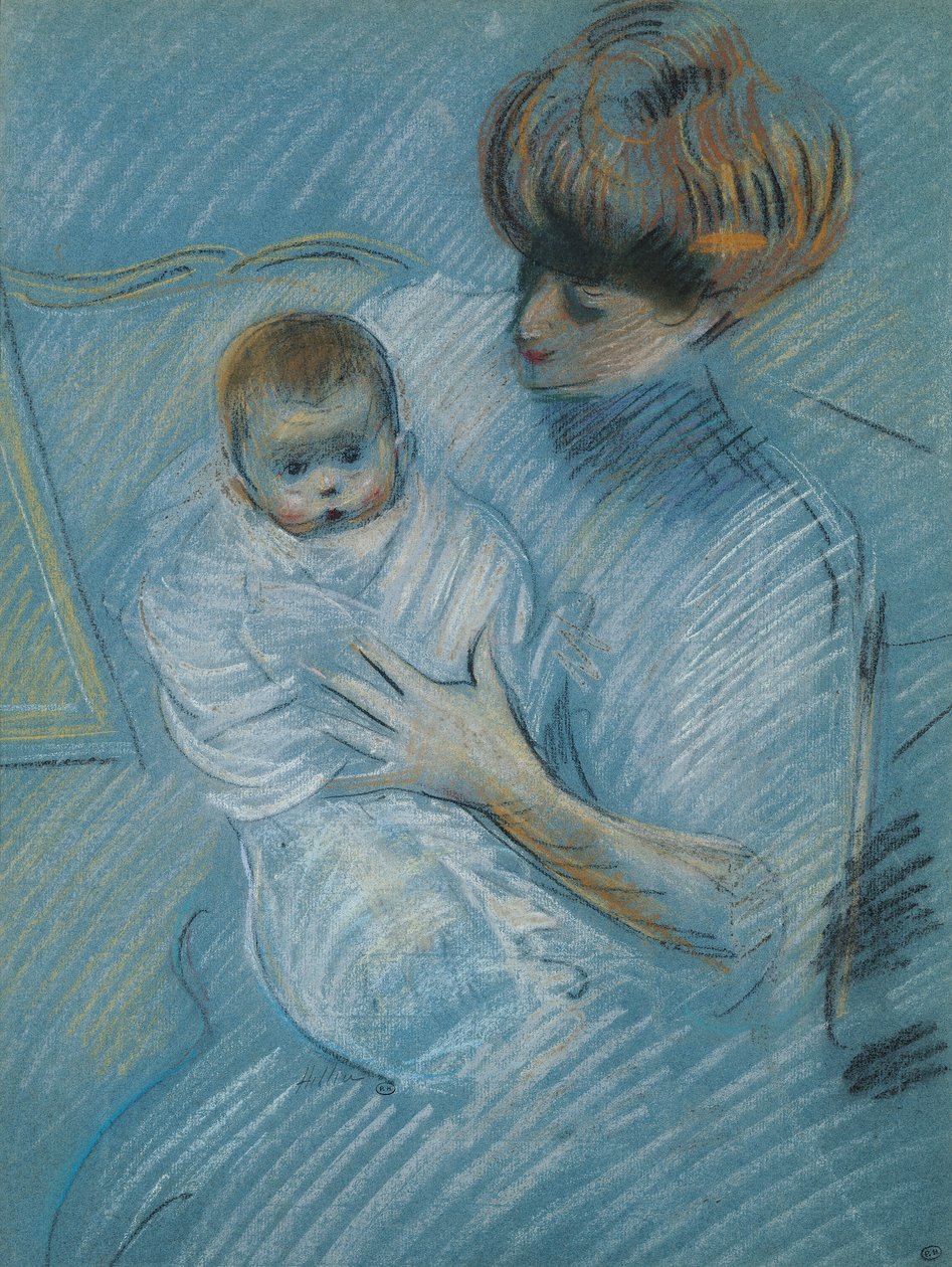Annelik (kağıt üzerinde pastel) by Paul Cesar Helleu
