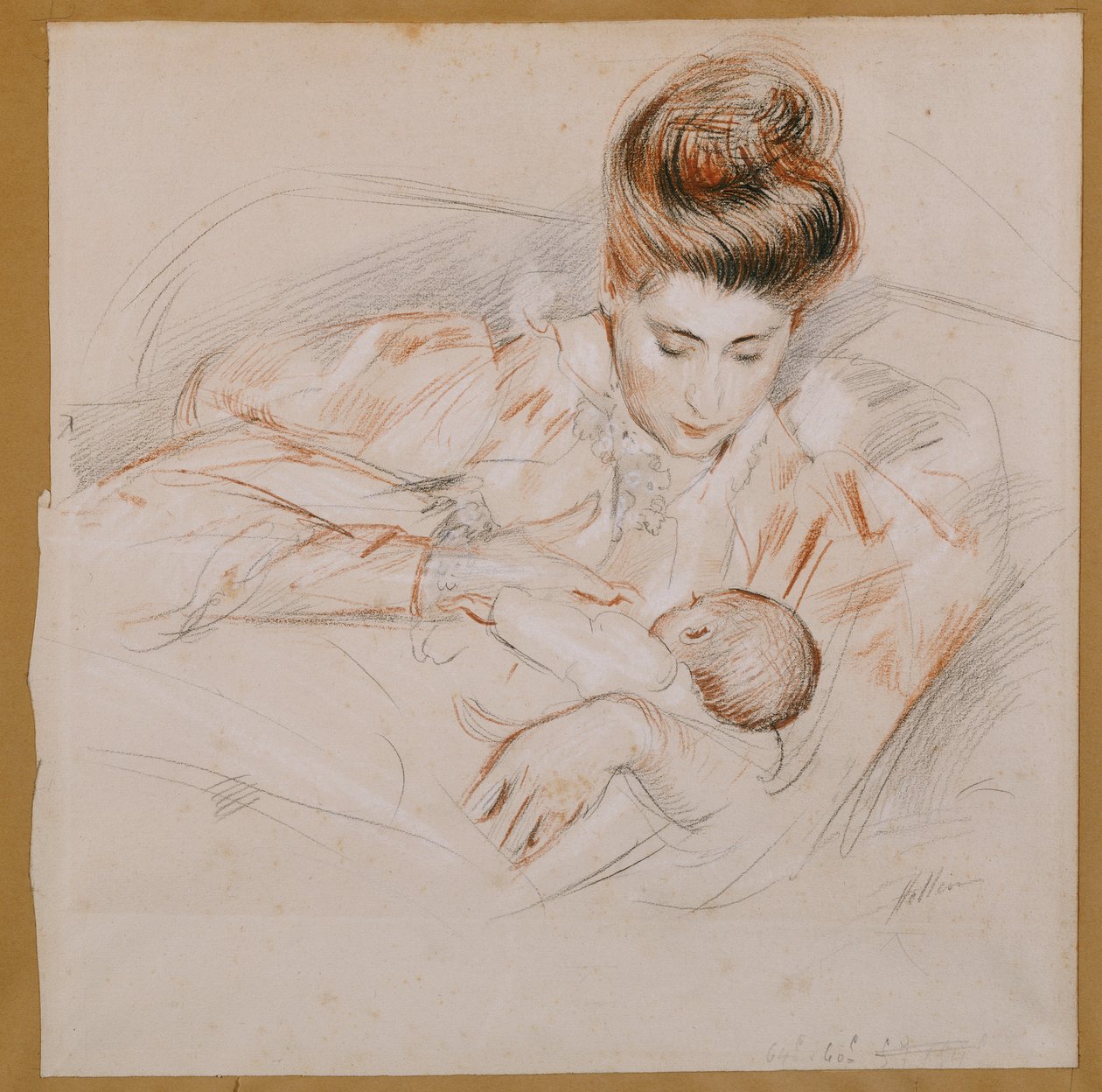Anne ve Çocuk by Paul Cesar Helleu