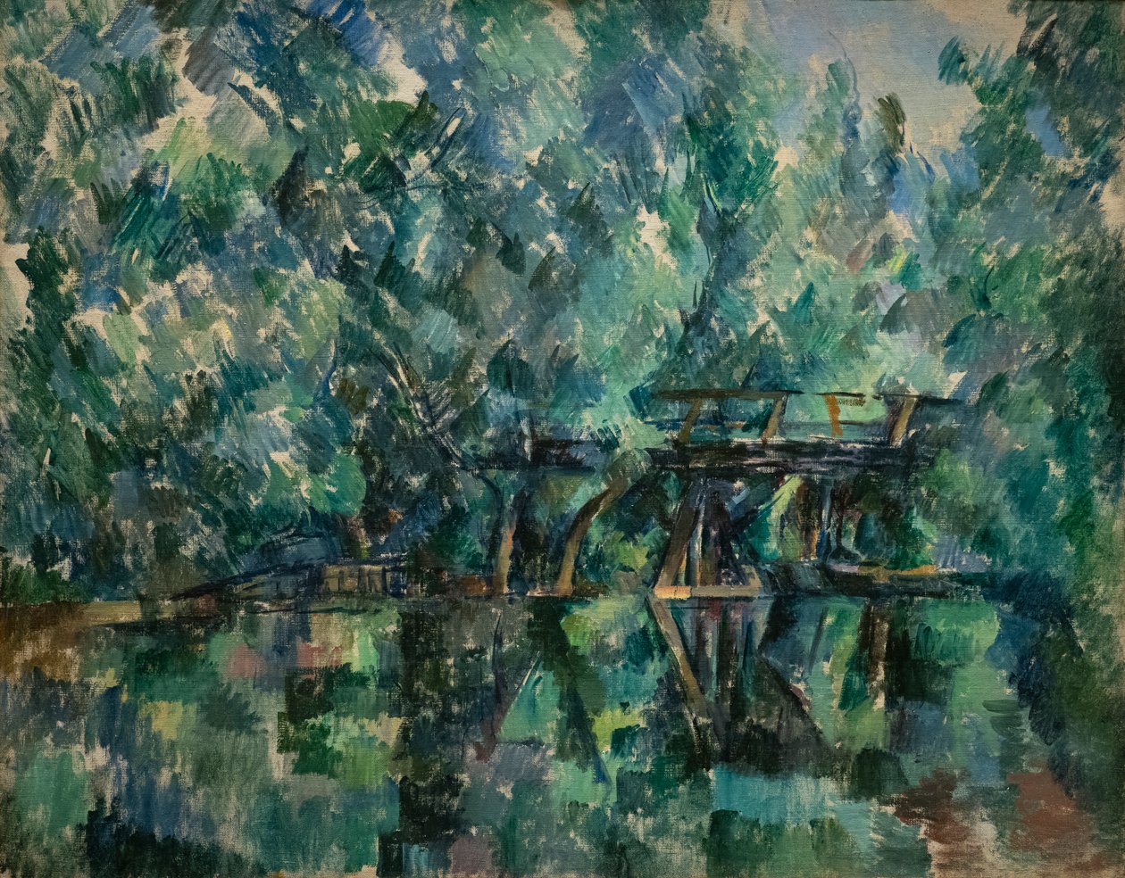 Gölet Üzerindeki Köprü Saint-Maur-des-Fosses by Paul Cézanne