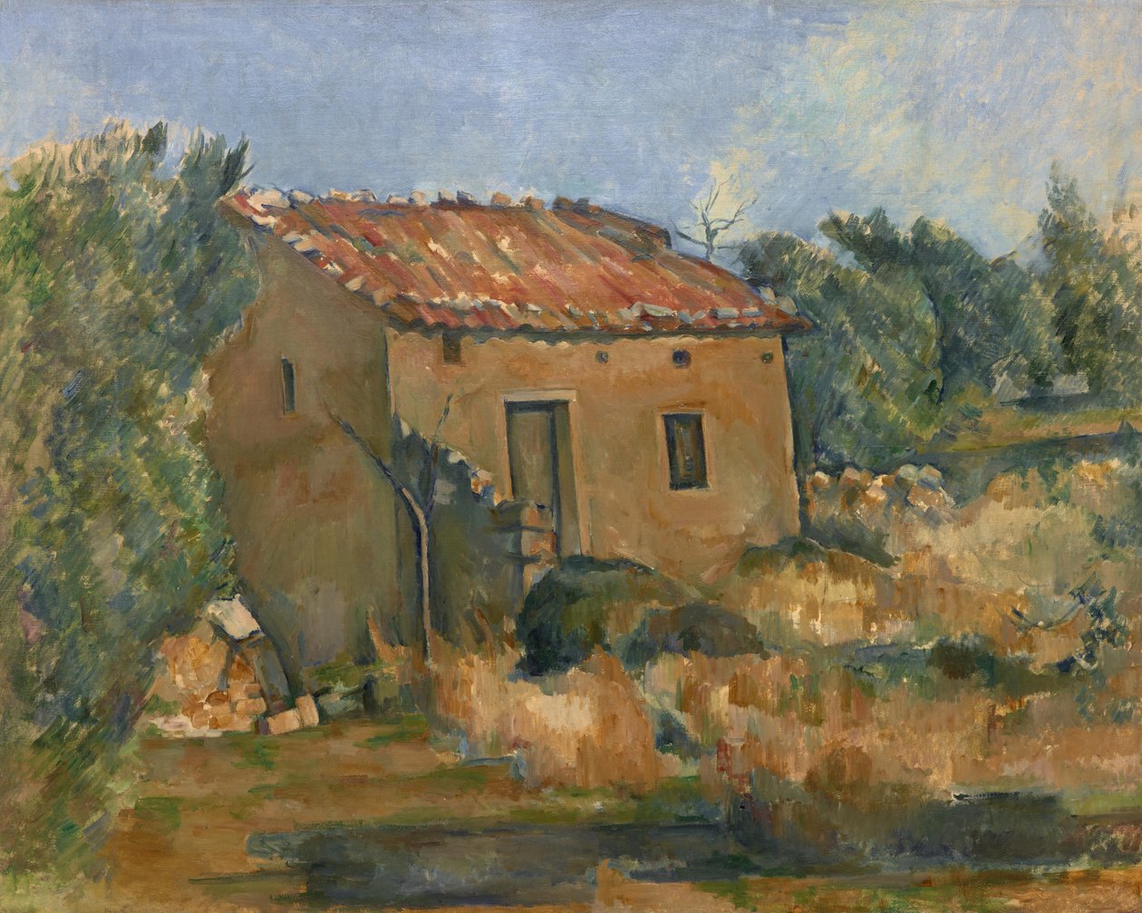Aix-en-Provence yakınlarındaki Terkedilmiş Ev by Paul Cézanne