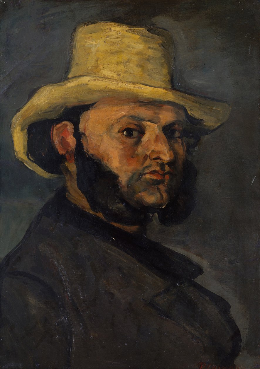 Hasır Şapkalı Gustave Boyer by Paul Cézanne
