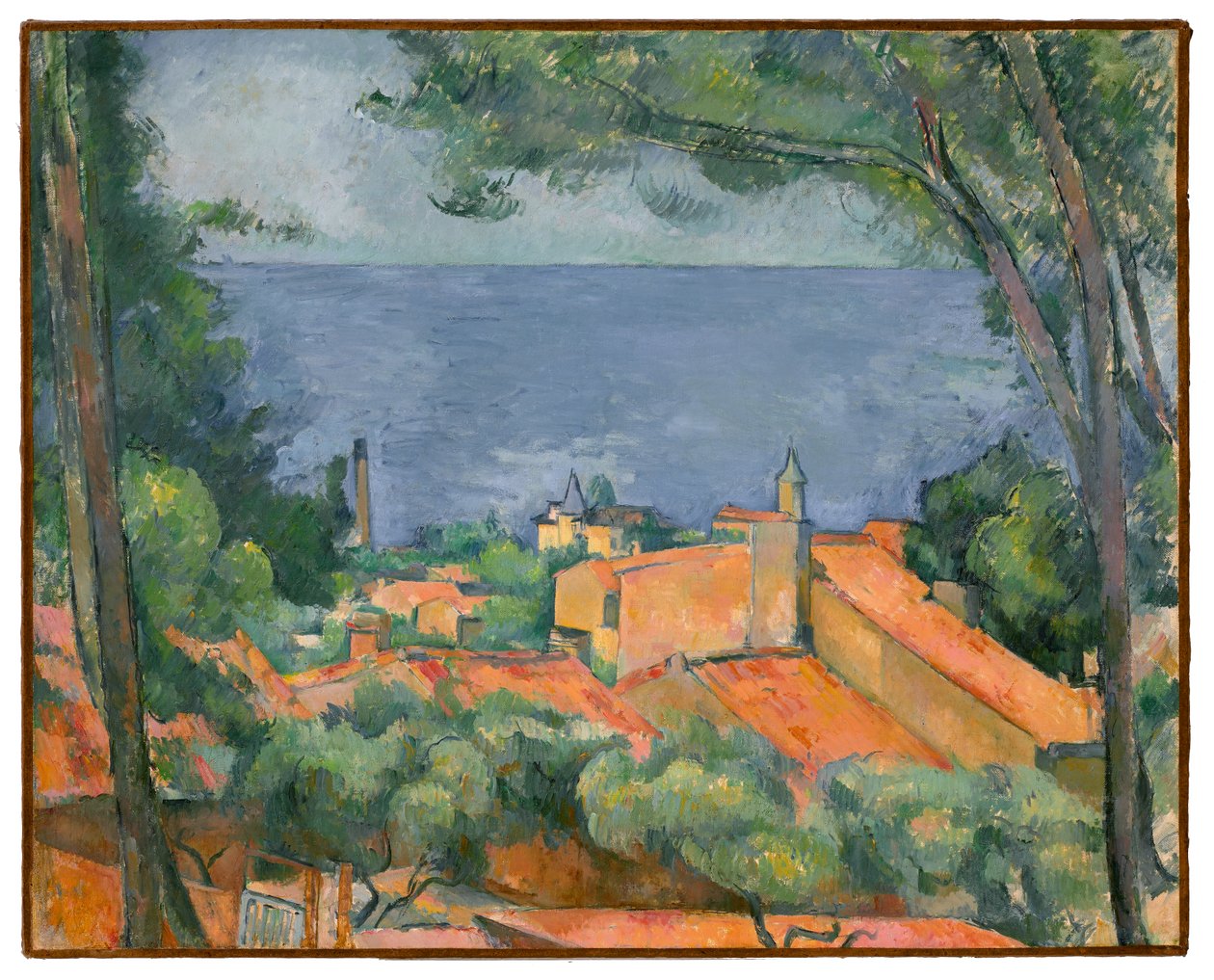 L'Estaque'nin Kızıl Çatıları by Paul Cézanne