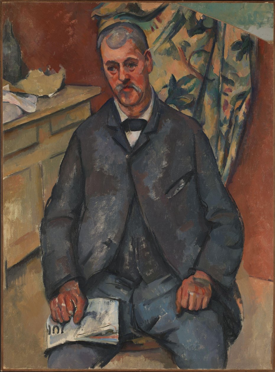 oturan adam by Paul Cézanne