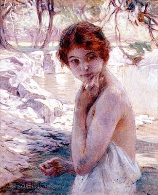 Derenin Yanındaki Kız (tuval üzerine yağlı boya) by Paul Chabas