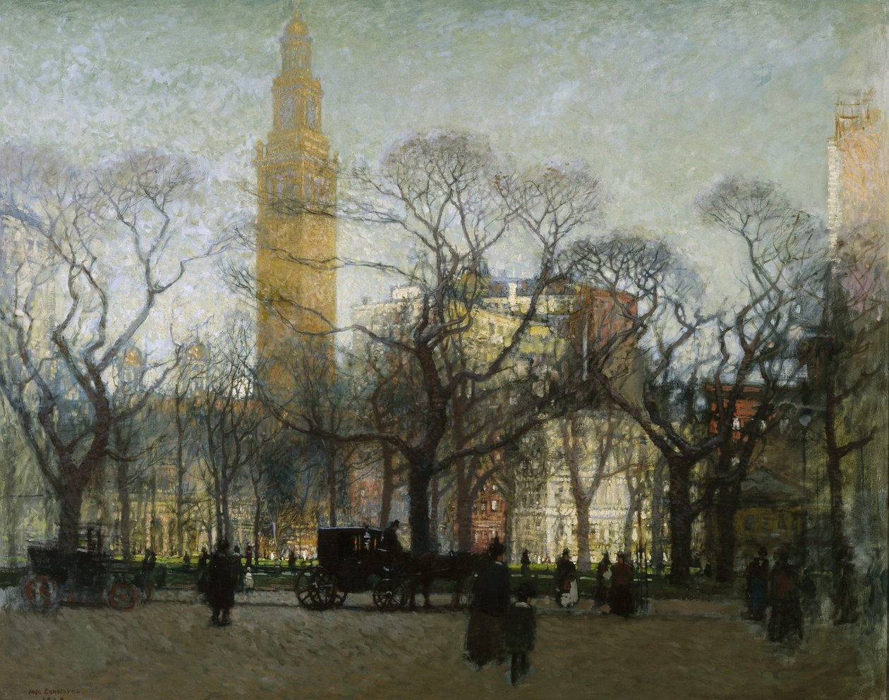 Öğleden sonra Madison Meydanı by Paul Cornoyer