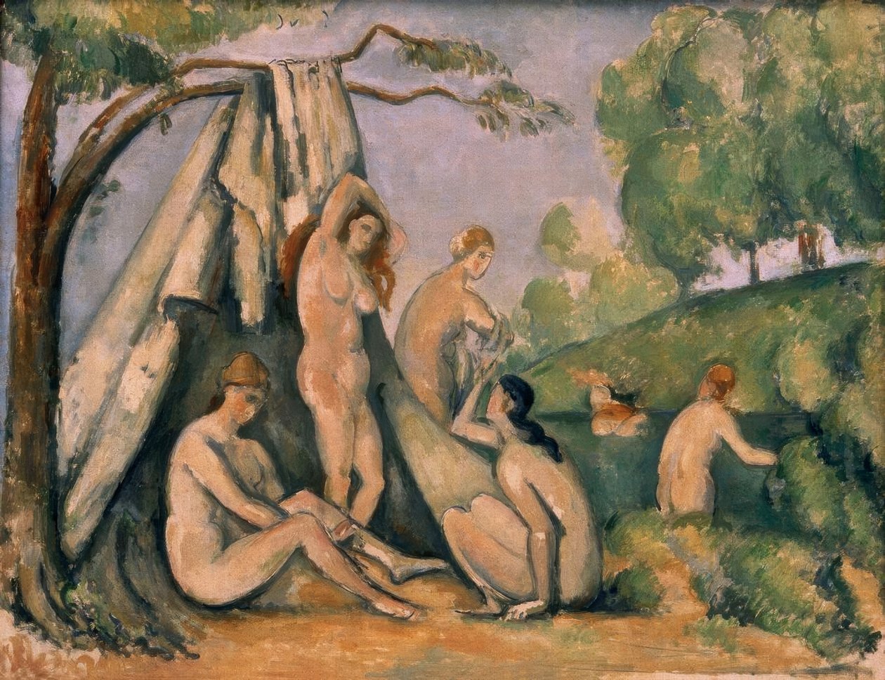 Çadırın önünde yıkananlar by Paul Cézanne
