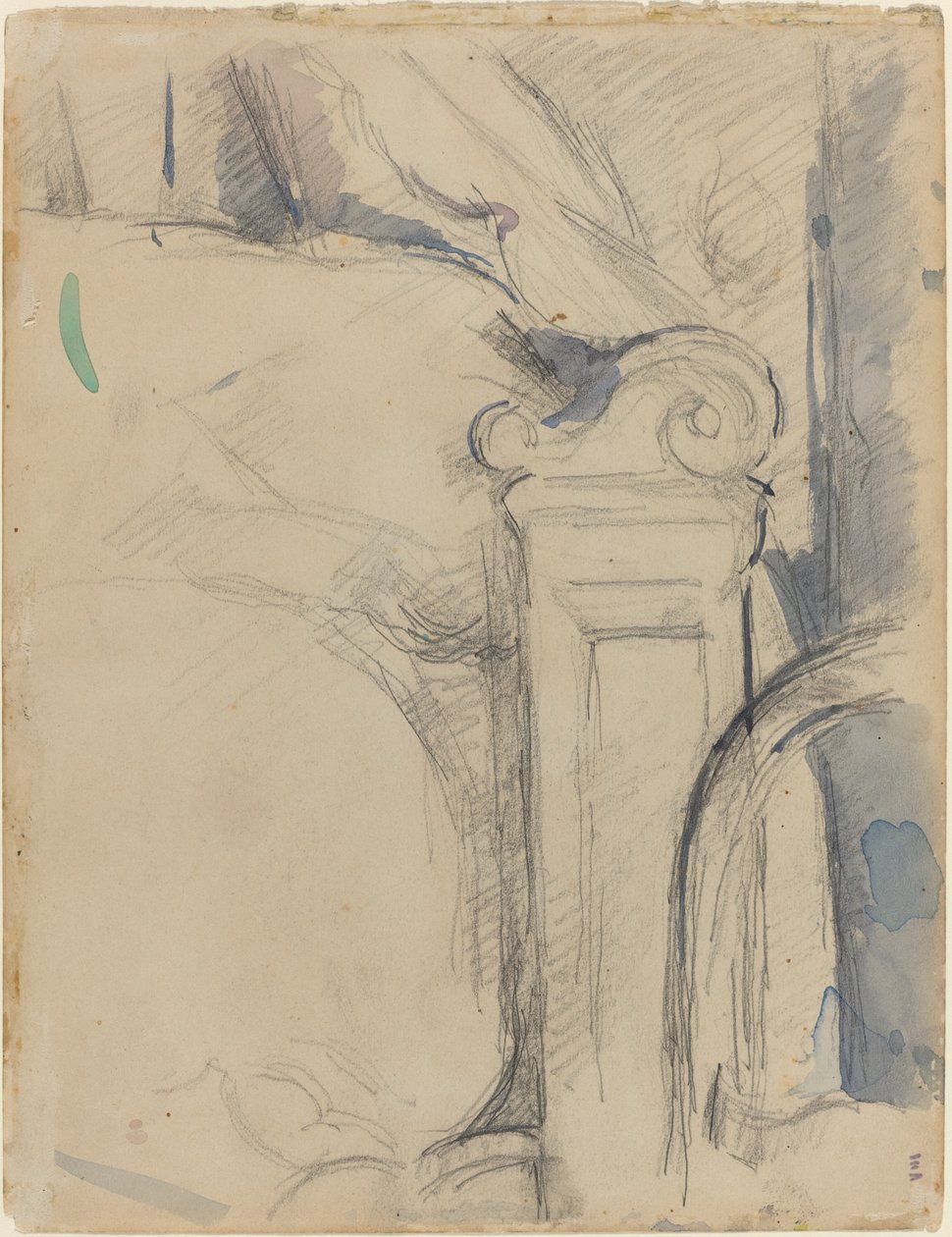 Yatak direği [verso], c. 1895. by Paul Cézanne