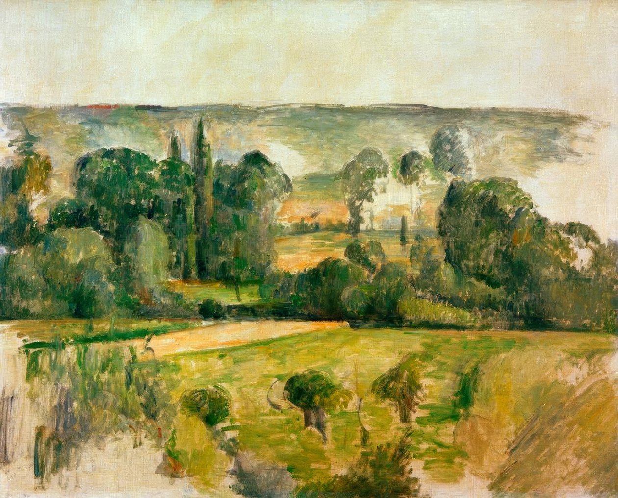 Medan yakınında kırsal ve yamaç, by Paul Cézanne