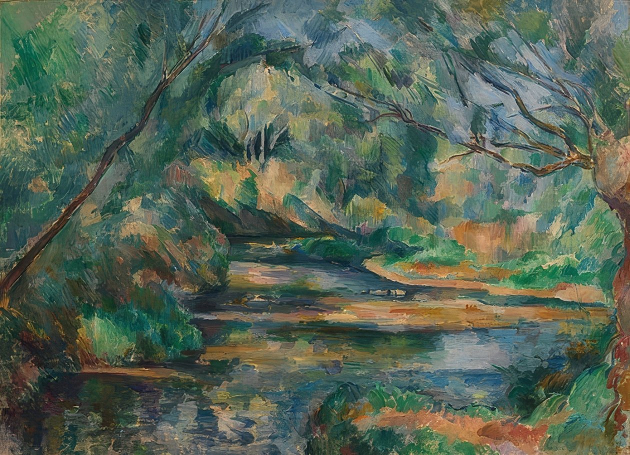 Dere. 1895-1900 civarında by Paul Cézanne