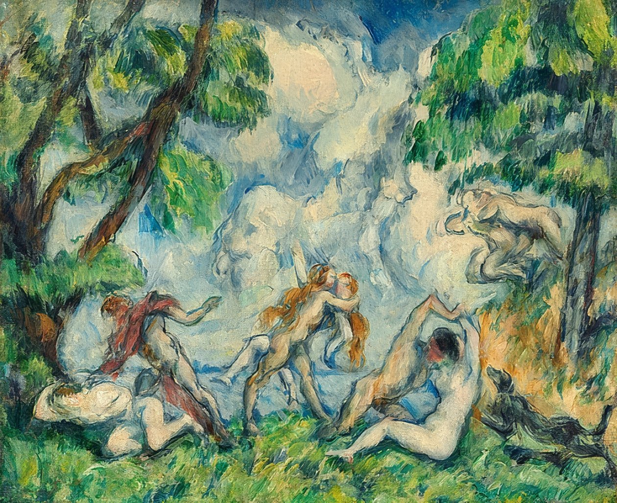 Aşk savaşı. yaklaşık 1880 by Paul Cézanne