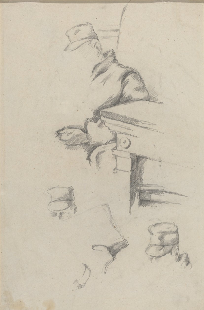 Sanatçının Babası [verso] by Paul Cézanne