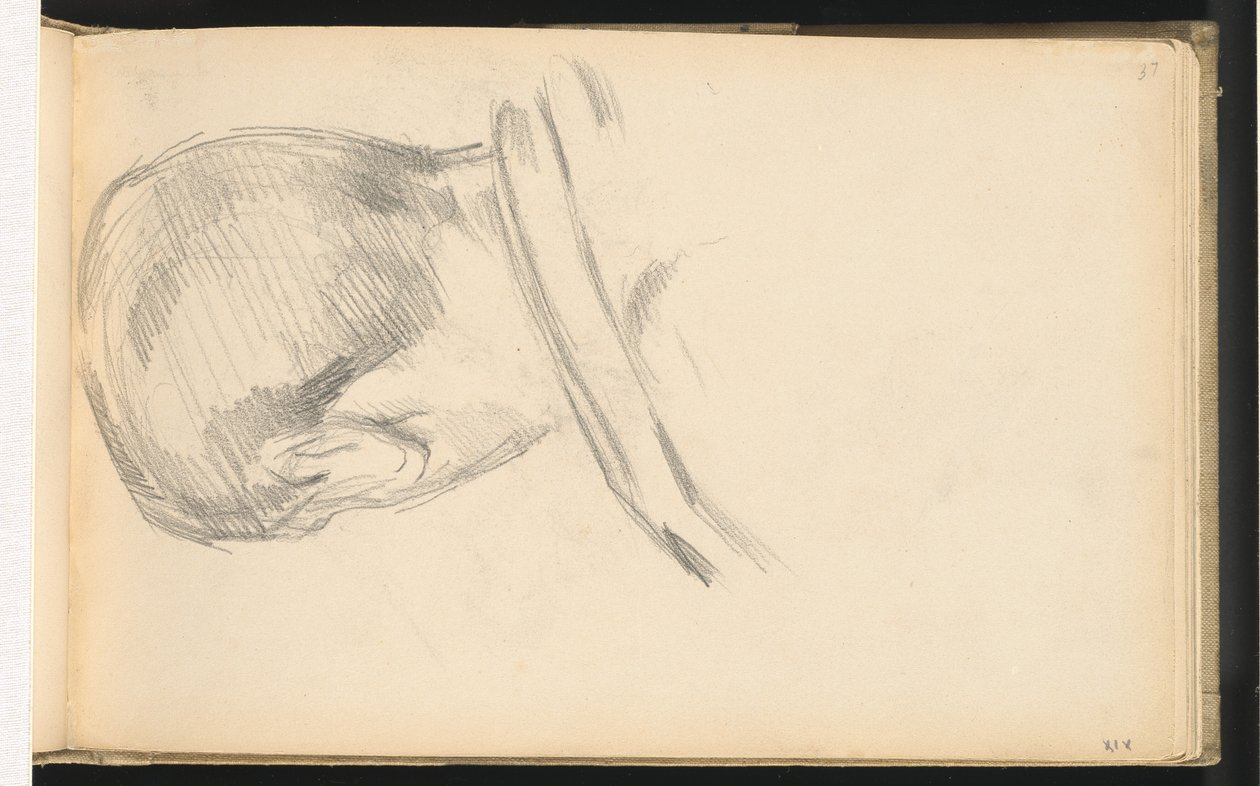 Arkadan Görülen Bir Çocuğun Başı by Paul Cézanne