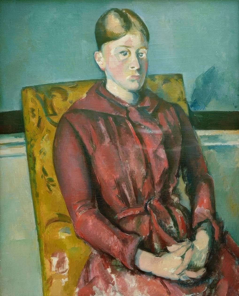 Madame Cézanne au fauteuil jaune by Paul Cézanne