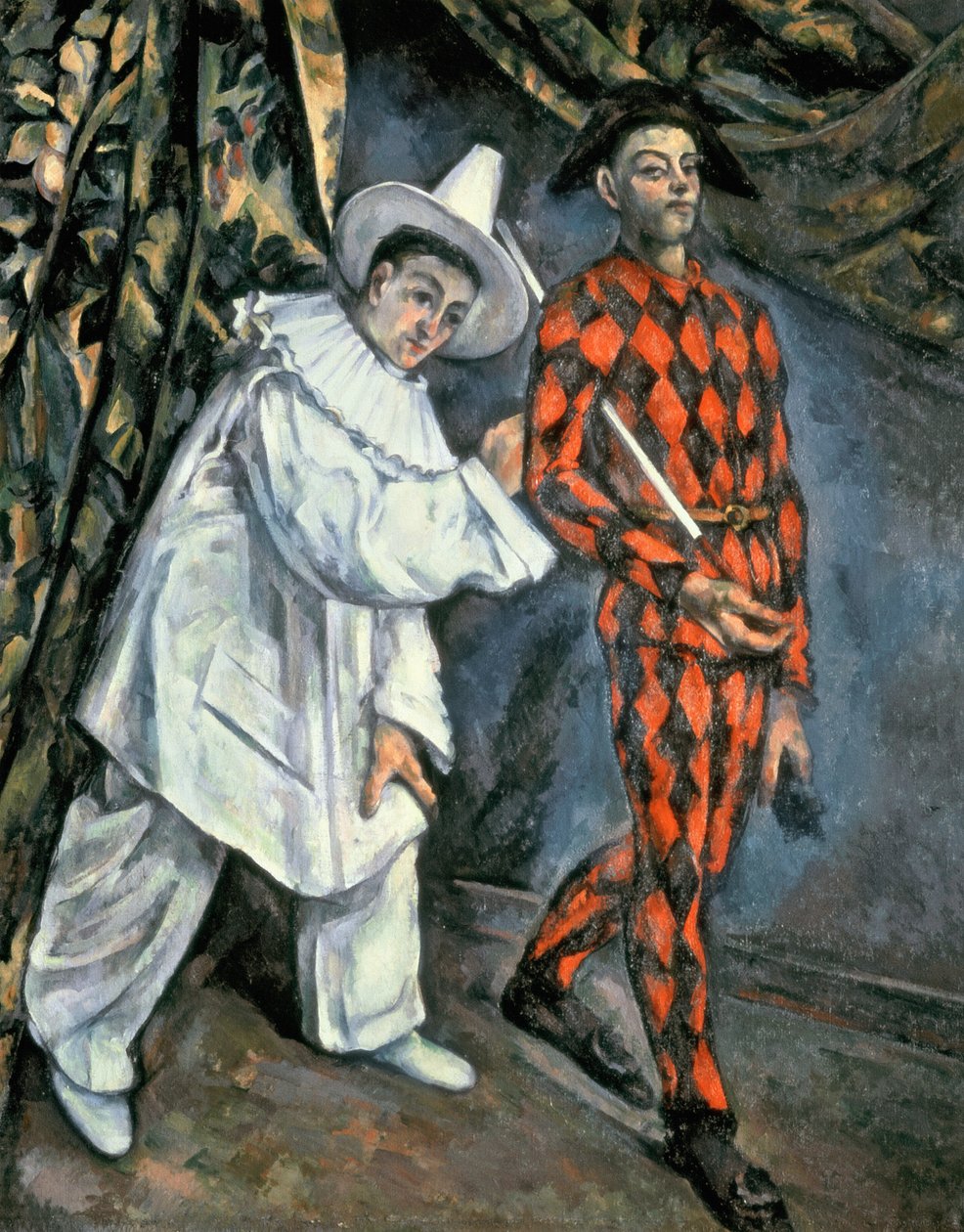 Pierrot ve Harlequin (Mardi Gras), 1888 by Paul Cézanne