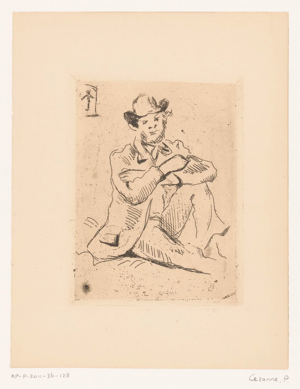 Portret van Armand Guillaumin by Paul Cézanne