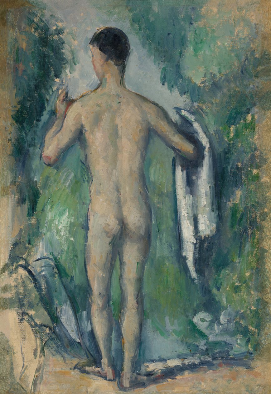 Ayakta Yıkanan Kişi, Arkadan Görünüş, 187982. by Paul Cézanne