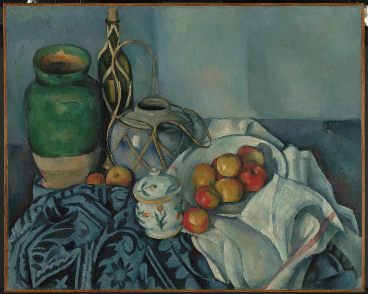 Elma ile Natürmort by Paul Cézanne