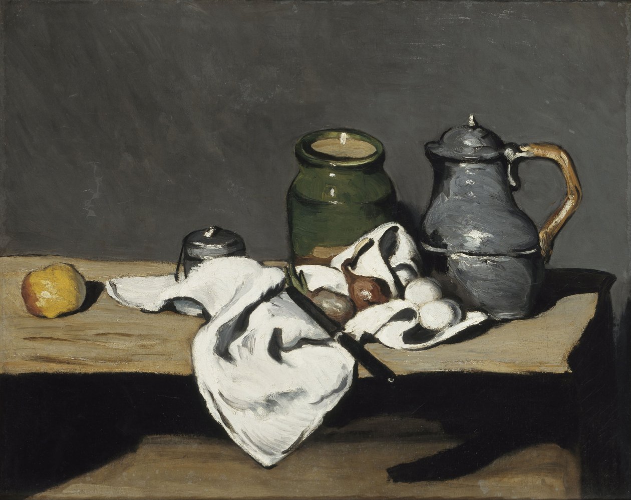 Su ısıtıcısı ile natürmort, 1867-1869 by Paul Cézanne