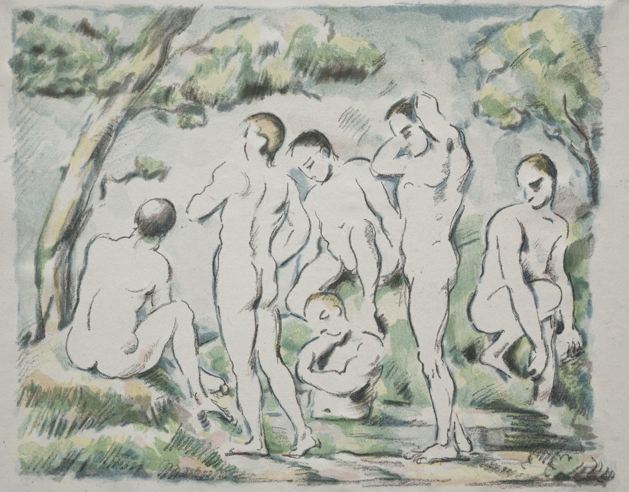 Yıkananlar by Paul Cézanne