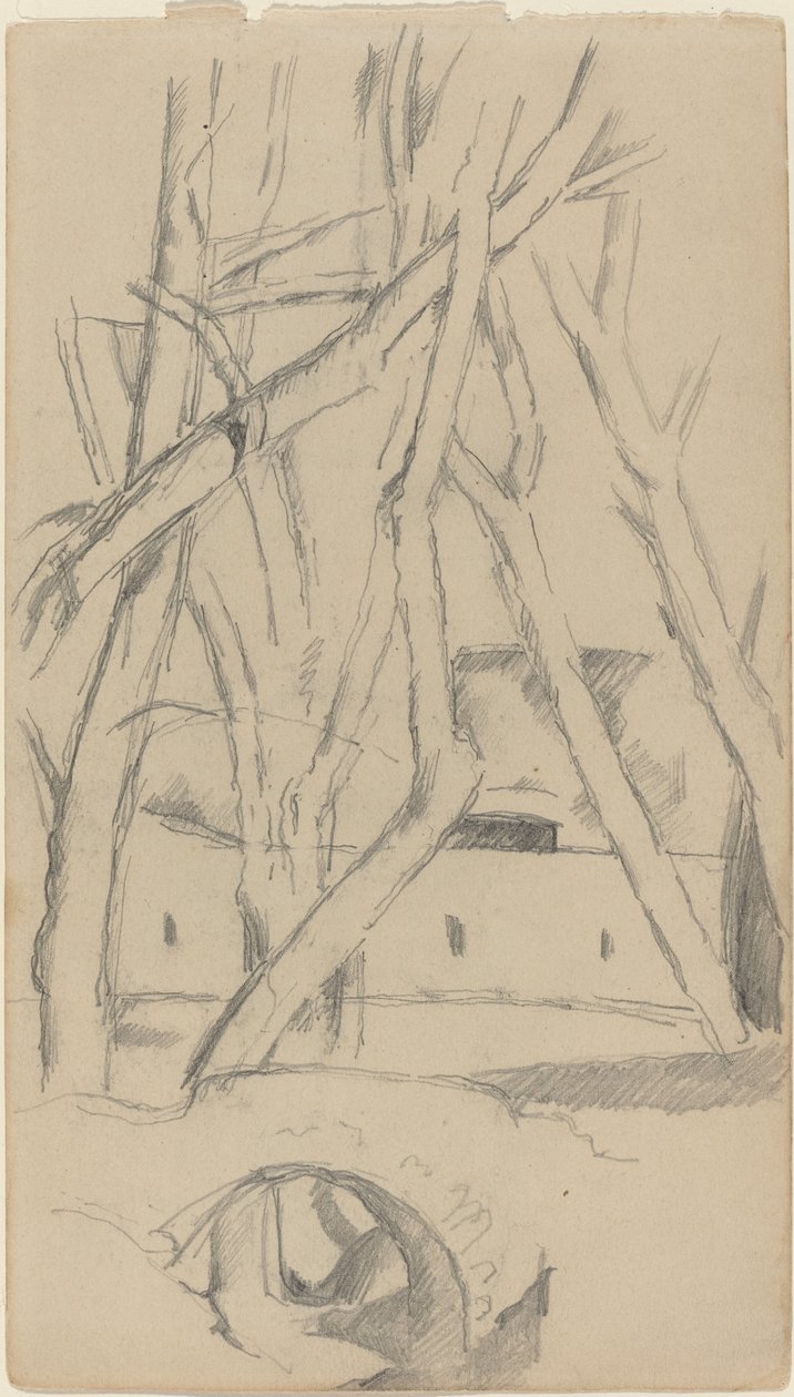 Küçük Köprü [rekto], c. 1880. by Paul Cézanne