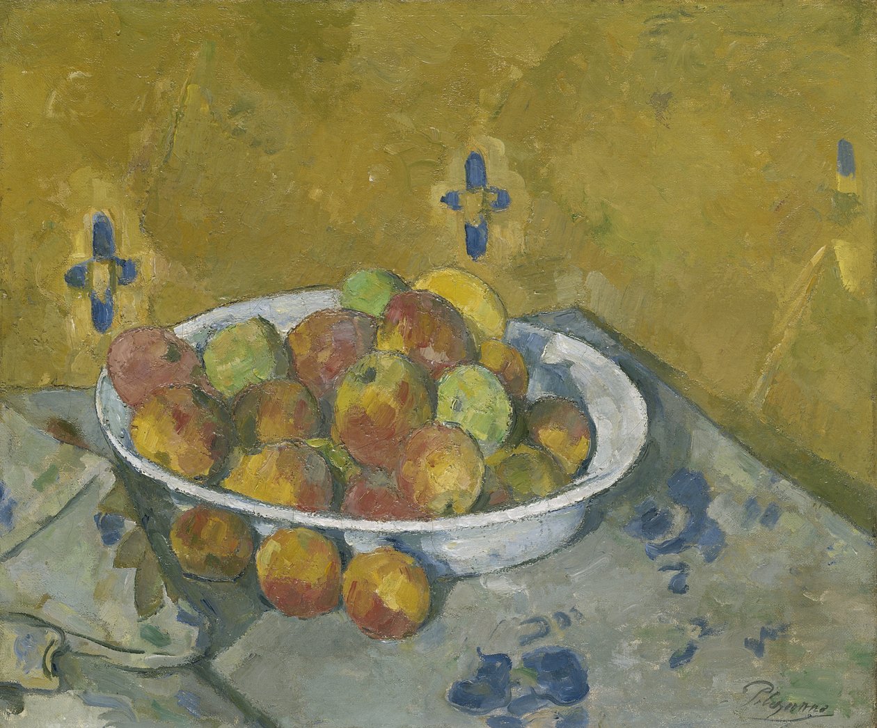 Elma Tabağı, c.1877 by Paul Cézanne