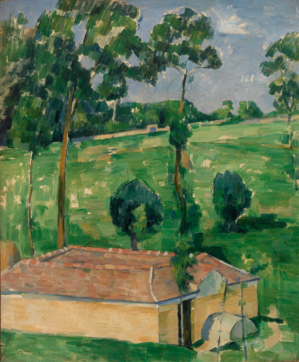 The Spring House, 1879 dolayları (tuval üzerine yağlı boya) by Paul Cézanne