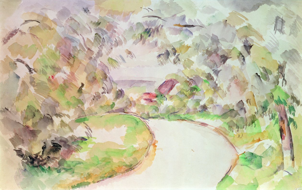dolambaçlı yol by Paul Cézanne