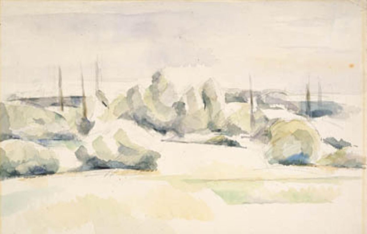 Bir nehir kıyısı (Les Berges) by Paul Cézanne
