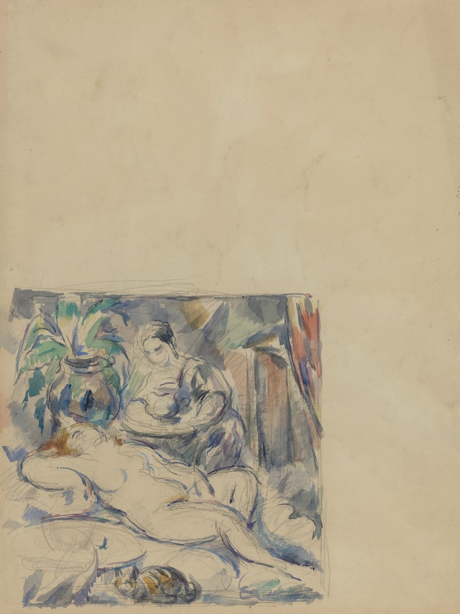 Uyanmak [verso] by Paul Cézanne