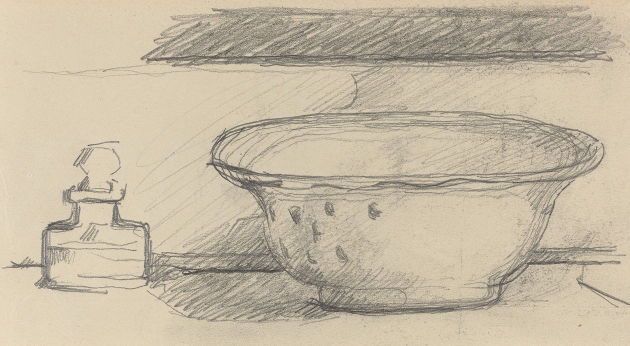 Lavabo ve Koku Şişesi [rekto] by Paul Cézanne