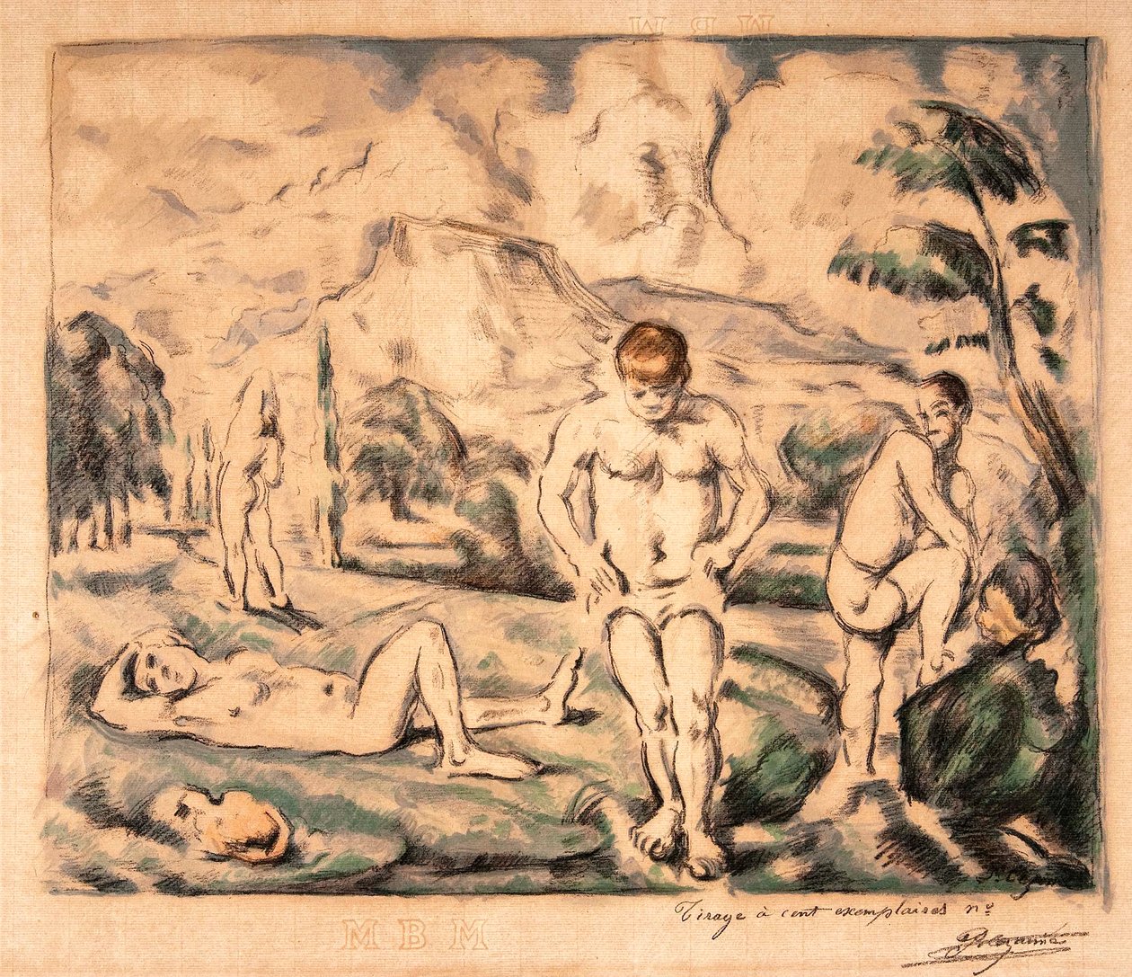 Büyük Yıkananlar by Paul Cézanne, Auguste Clot