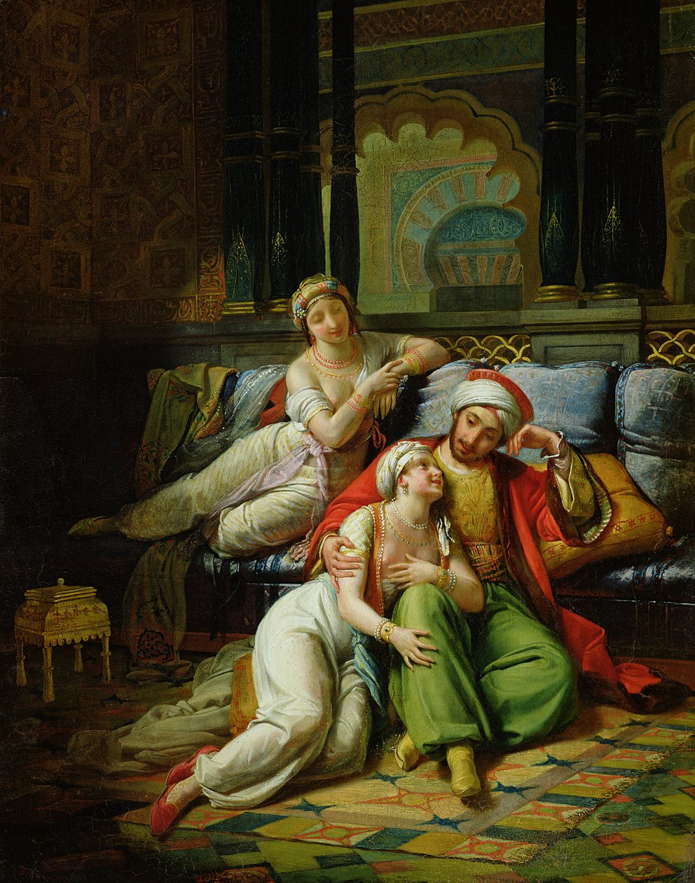 Şehrazat (tuval üzerine yağlı boya) by Paul Emile (1794 1874) Detouche