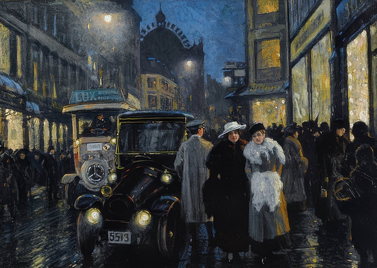 Bulvarda bir akşam gezintisi by Paul Fischer