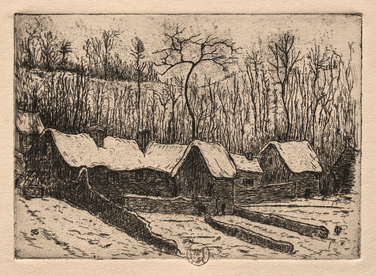 Altı Gravür: Thatched Fırın, Auvers, 1895. by Paul Gachet