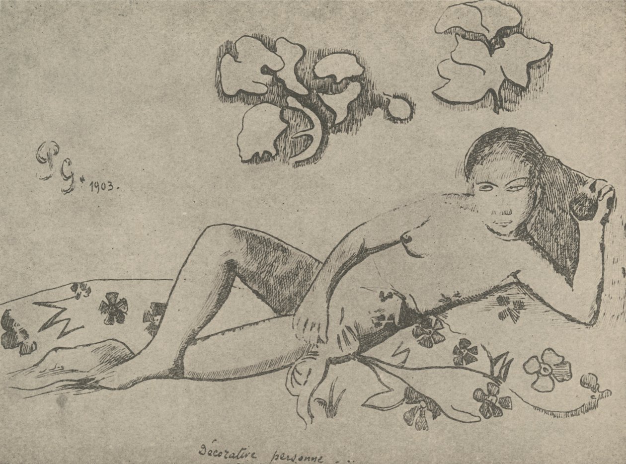 Dekoratif Figür, 1936. by Paul Gauguin